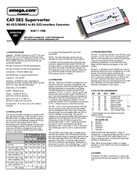 Thumbnail of document Manual - CAT-285 RS-232 to RS-422/485 Converter